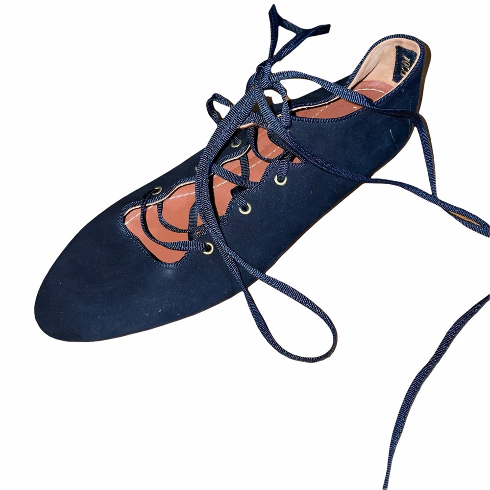 Polo Ralph Lauren Desley Lace-Up Suede Flats 8